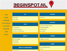 Tablet Screenshot of beginspot.nl